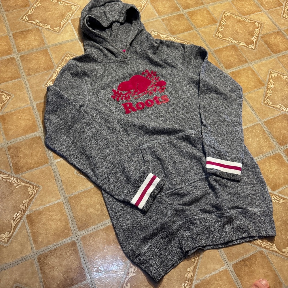 Roots Salt & Pepper Kanga Hoodie - Kids XXL (Fits Women’s S/M)